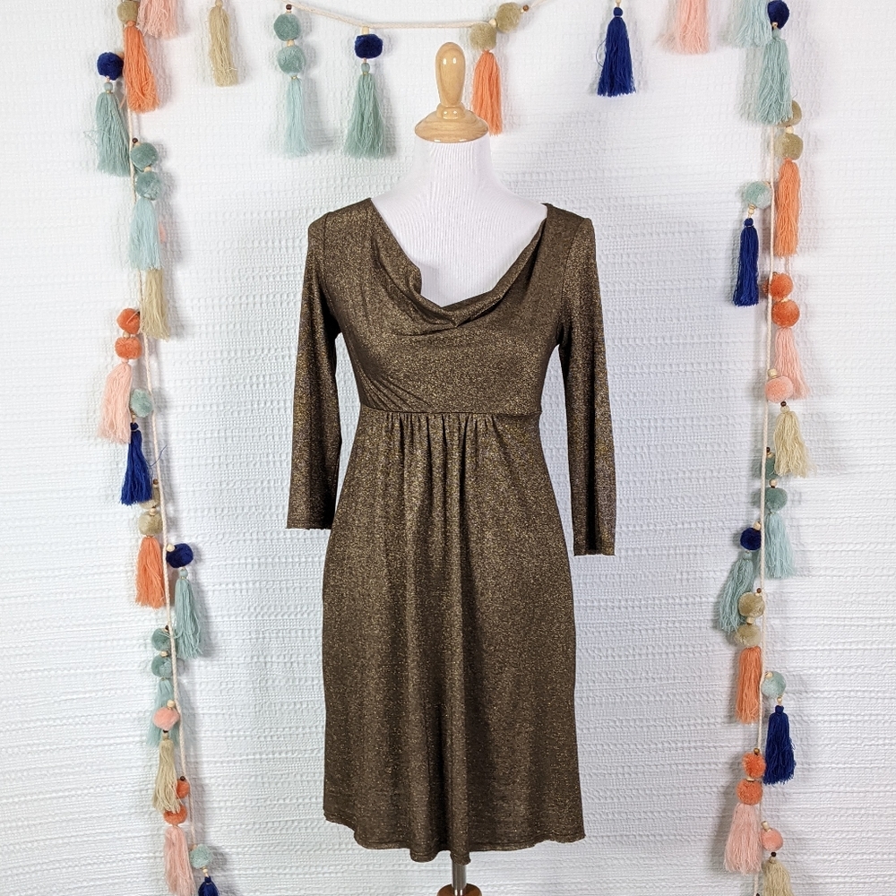 Michael Stars Metallic Baby Doll Dress